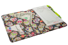 Load image into Gallery viewer, Sugar Skulls SERVER BOOK order pad holder from serverbooks.com