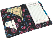 Load image into Gallery viewer, SERVER BOOK™ Patterns 8" x 5" Server Organizer - 80's Retro Neon Pop Icons