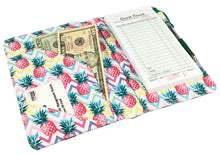 Load image into Gallery viewer, SERVER BOOK™ Patterns 8" x 5" Server Organizer - Pink Pineapple Chevron