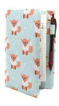 Load image into Gallery viewer, Cute Fox Server Book Nerdy Foxes in Winter Snow Pattern Animal Server Books