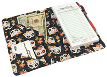 Load image into Gallery viewer, SERVER BOOK™ Patterns 8" x 5" Server Organizer - Sugar Skull Cats