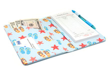 Load image into Gallery viewer, [CLEARANCE] SERVER BOOK™ Patterns 8&quot; x 5&quot; Server Organizer - Summer Flip Flops