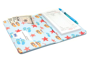 [CLEARANCE] SERVER BOOK™ Patterns 8" x 5" Server Organizer - Summer Flip Flops