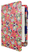 Load image into Gallery viewer, SERVER BOOK™ Patterns 8&quot; x 5&quot; Server Organizer - Pink Sugar Skulls