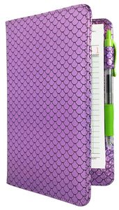 [SALE] SERVER BOOK™ Metallic Collection 8" x 5" Server Organizer - Purple Mermaid