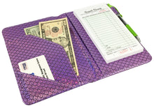 Load image into Gallery viewer, [SALE] SERVER BOOK™ Metallic Collection 8&quot; x 5&quot; Server Organizer - Purple Mermaid