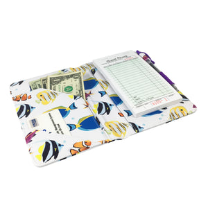 SERVER BOOK™ Patterns 8" x 5" Server Organizer - Watercolor Tropical Fish