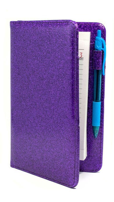 Potion Purple Server Books - Sparkle Glitter Waitress Organizers