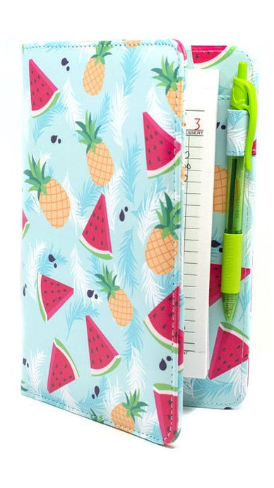 Server Books featuring Pineapples and Watermelon - Cute Server Book for Waitresses